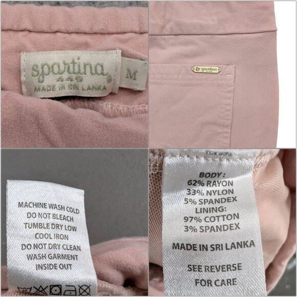 Spartina 449 Maren Pants Womens Soft Rose Pink Pull On Stretch Size M - Picture 5 of 9